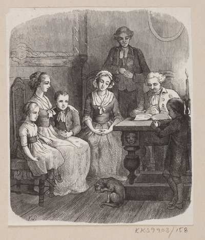 Illusztráció: "Minden a megfelelő helyen" a H.C. Andersen, "Tündérmesék és történetek", 2. kötet alkotó: H.P. Hansen