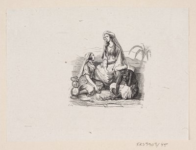 Illusztráció a "The Flying Suitcase"-hez H.C. Andersen, "Tündérmesék és történetek", 1. kötet alkotó: H.P. Hansen