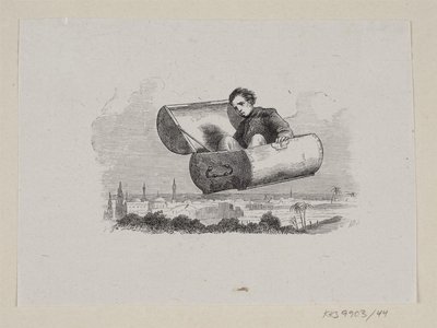 Illusztráció a "The Flying Suitcase"-hez H.C. Andersen, "Tündérmesék és történetek", 1. kötet alkotó: H.P. Hansen