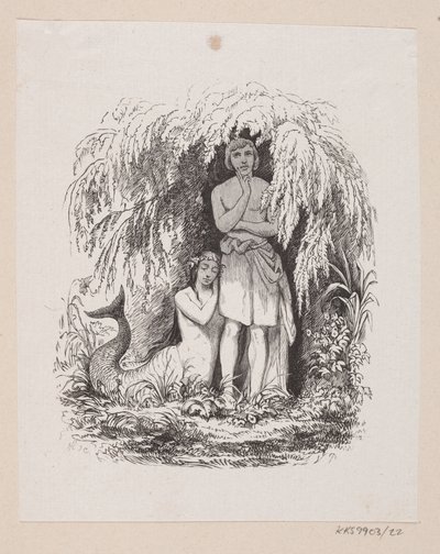 Illusztráció a "The Little Mermaid" című filmhez, H.C. Andersen, "Tündérmesék és történetek", 1. kötet alkotó: H.P. Hansen