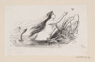Illusztráció a "The Little Mermaid" című filmhez, H.C. Andersen, "Tündérmesék és történetek", 1. kötet alkotó: H.P. Hansen