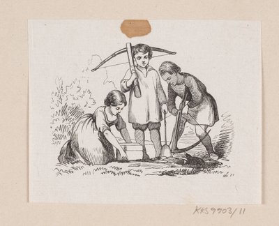 Illusztráció a "Den lille Idas Blomster" című filmhez, H.C. Andersen, "Tündérmesék és történetek", 1. kötet alkotó: H.P. Hansen