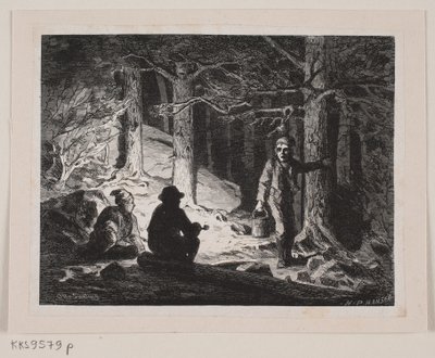 Illusztráció: "Egy nyári éjszaka Krogskovenben" alkotó: H.P. Hansen