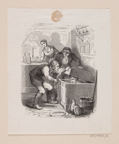 Illusztráció a "Little Claus and big Claus"-hoz H.C. Andersen, "Tündérmesék és történetek", 1. kötet alkotó: H.P. Hansen