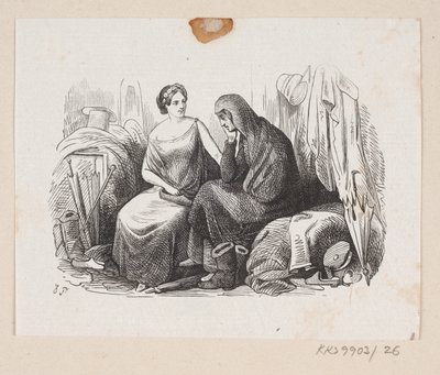 Illusztráció a "Lykkens Kalosker"-hez H.C. Andersen, "Tündérmesék és történetek", 1. kötet alkotó: H.P. Hansen
