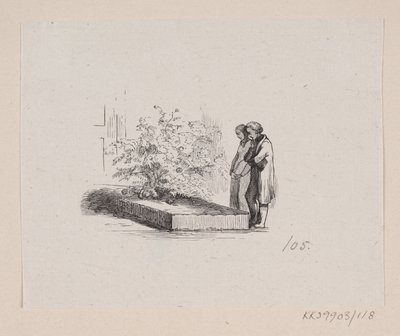 Illusztráció a "Szomszéd családok" számára H.C. Andersen, "Tündérmesék és történetek", 2. kötet alkotó: H.P. Hansen