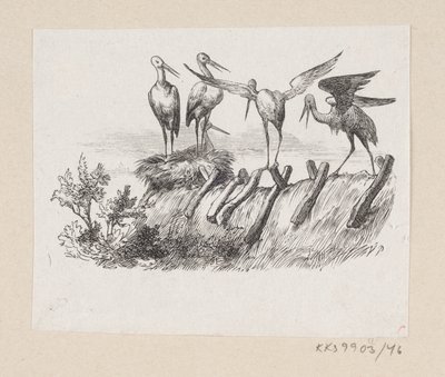 Illusztráció a "The Storks"-hoz H.C. Andersen, "Tündérmesék és történetek", 1. kötet alkotó: H.P. Hansen