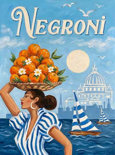 Mediterrán Negroni nyár alkotó: HUGO