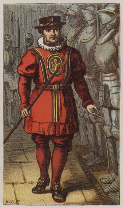 Beefeater (színes litho) alkotó: H.W. (after) Petherick