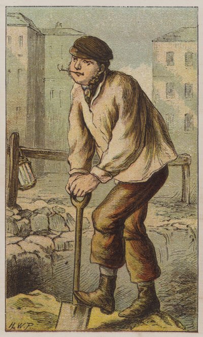 Navvy (színes litho) alkotó: H.W. (after) Petherick