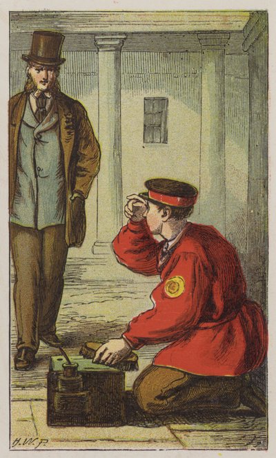Cipőfekete (színes litho) alkotó: H.W. (after) Petherick