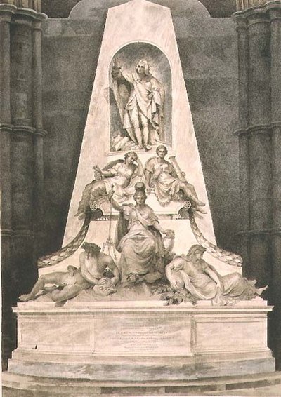 Lord Chatham sírja, I. tábla a "Westminster Abbey"-ből, Williamson és Thomas Sutherland metszete, kiadó: Rudolph Ackermann (1764-1834) 1812 (akvatinta). alkotó: H. (after) Villiers