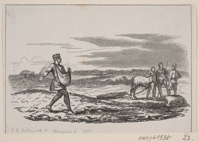 Flensburgban riadót fújnak. alkotó: H. C. Henneberg