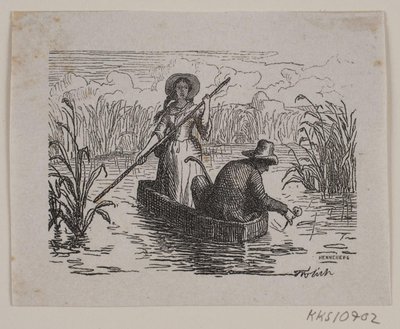 Illusztráció: T. A. Becker, "Ringen på Hastrup" alkotó: H. C. Henneberg