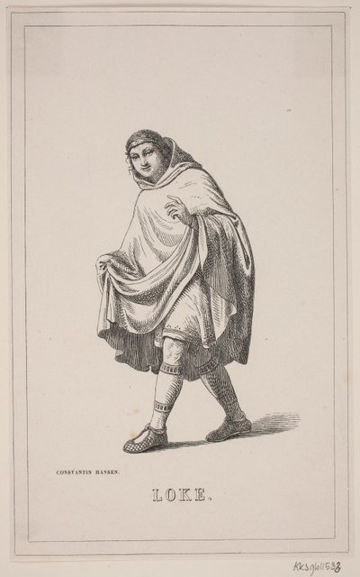 Loki. Illusztráció Fabricius Dánia története című művéhez, 1, 108. alkotó: H. C. Henneberg