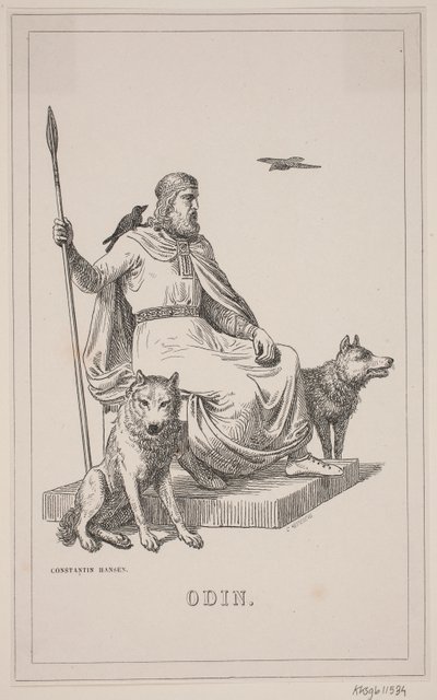 Odin. Illusztráció: Fabricius: Dánia története 1, 112. alkotó: H. C. Henneberg