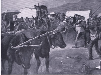 Egy sietős betörés, illusztráció az After Pretoria: The Guerilla War, 1902-ből alkotó: H. Dixon