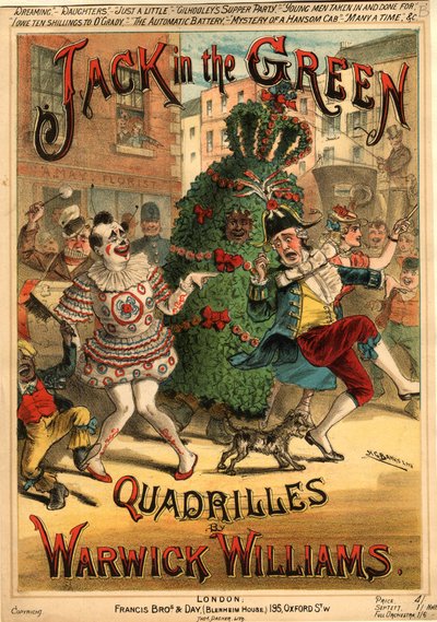 Kotta Warwick Williams „Jack in the Green Quadrilles” című számához, kiadó: Francis Bros. & Day (színes litó) alkotó: H. G. Banks
