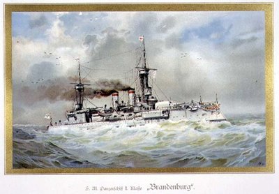 S.M. Panzerschiff, I Klasse, „Brandenburg” (H.M. páncélos hajó alkotó: H. Graf