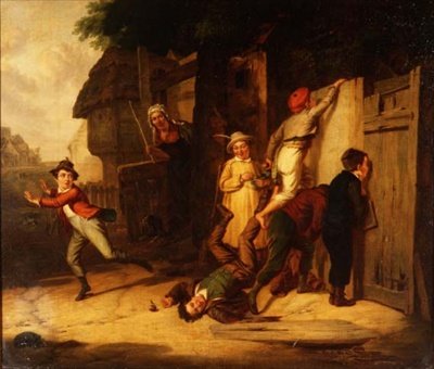Rablás a gyümölcsösből alkotó: H. Ledbrooke