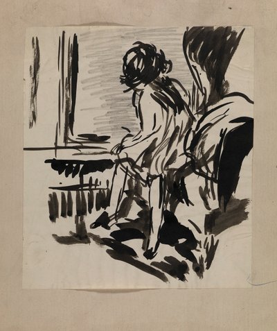 Cím nélkül (Ülő alak) alkotó: H. Lyman Sayen