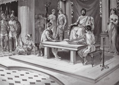 Jason of Thessaly (litográfia) alkotó: H. M. (after) Burton