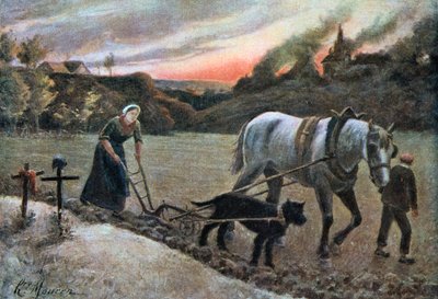 A Nő a mezőkön, 1915. alkotó: H. Mouren
