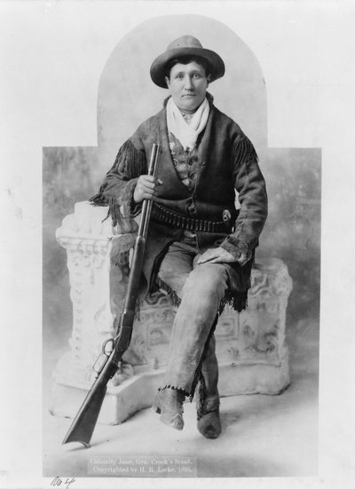 Calamity Jane, mint Crook tábornok felderítője alkotó: H. R. Locke