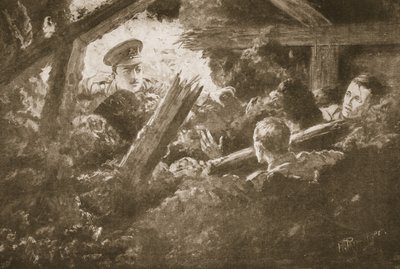 C.F.H. hadnagy Calvert feltár és kiment két férfit egy beesett bányacsarnokból alkotó: H. Ripperger