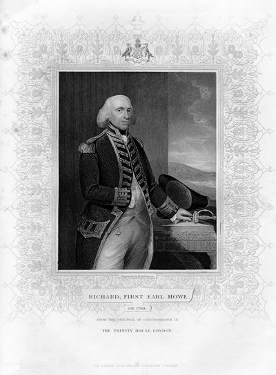 Richard Howe 1726-1799, Howe 1. gróf, angol admirális, XIX. alkotó: H. Robinson