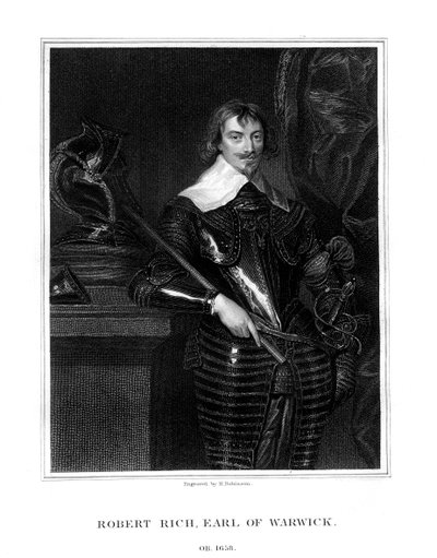 Robert Rich, Warwick 2. grófja, angol gyarmati adminisztrátor, 1827 alkotó: H. Robinson