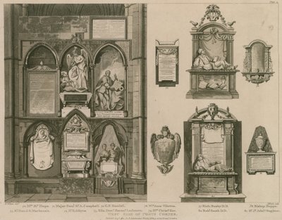 A Poets Corner nyugati oldala, Westminster Abbey, London alkotó: H. Villiers