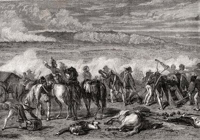 A jemappesi csata, 1792. november 6., vésette Alexandre Hurel alkotó: H. de la Charlerie