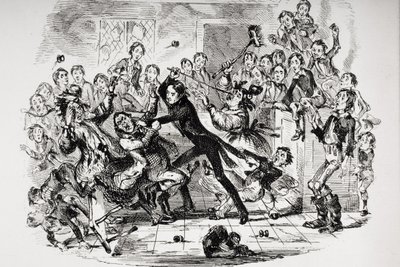 Illusztráció Charles Dickens Nicholas Nicklebyjéhez alkotó: Hablot Knight (1815 92) Browne