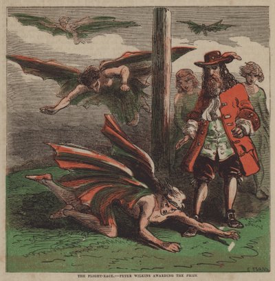 A repülőverseny, Peter Wilkins átadja a díjat (színes litó) alkotó: after Hablot Knight Browne