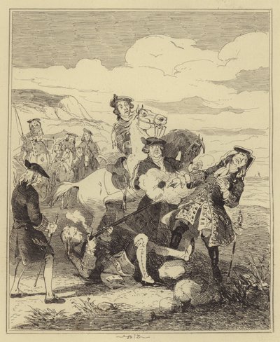 Campbell lelövi Eglinton grófját alkotó: Hablot Knight Browne