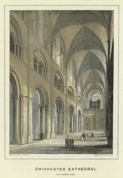 Chichester katedrális, hajó kelet felé alkotó: Hablot Knight Browne