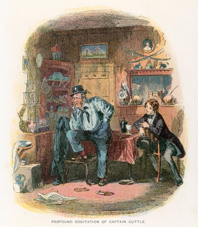 Illusztráció Dombey és fia számára alkotó: Hablot Knight Browne
