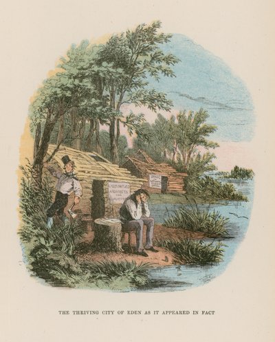 Illusztráció Martin Chuzzlewit számára alkotó: Hablot Knight Browne