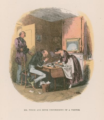 Illusztráció Martin Chuzzlewit számára alkotó: Hablot Knight Browne