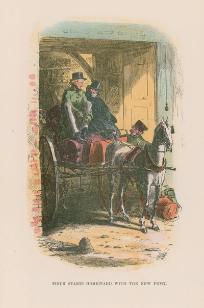Illusztráció Martin Chuzzlewit számára alkotó: Hablot Knight Browne