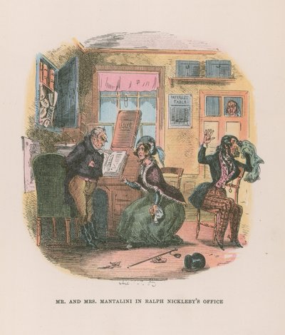 Illusztráció Nicholas Nickleby számára alkotó: Hablot Knight Browne