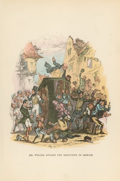 Illusztráció a Pickwick Papers számára alkotó: Hablot Knight Browne