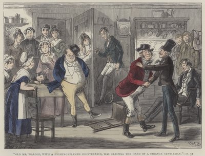 Illusztráció a Pickwick Papers számára alkotó: Hablot Knight Browne