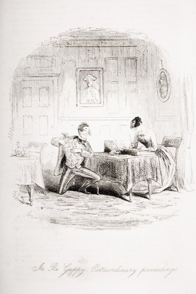 Re Guppyban. Extraordinary Proceedings, illusztráció Charles Dickens (1812-70) „Bleak House” című művéből, 1853-ban megjelent alkotó: Hablot Knight Browne