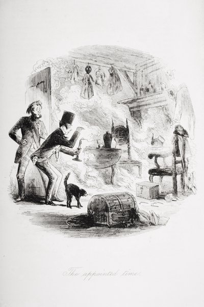 A megjelölt időpont, Charles Dickens (1812-70) „Bleak House” című művéből, 1853-ban megjelent illusztrációja (litho) alkotó: Hablot Knight Browne