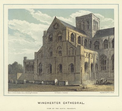 Winchester katedrális, kilátás az északi kereszthajóra alkotó: Hablot Knight Browne