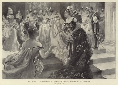 Őfelsége szalonja a Buckingham-palotában (metszet) alkotó: Hal Hurst