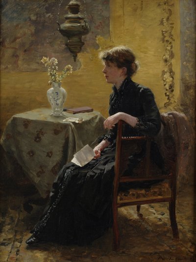 Lady in Black, 1889 alkotó: Hamilton Hamilton