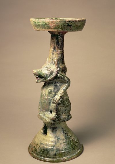 Korai kínai kerámia lámpa, síremlék, Han-dinasztia, i.sz. 25-220 (kerámia) alkotó: Han Dynasty Chinese School